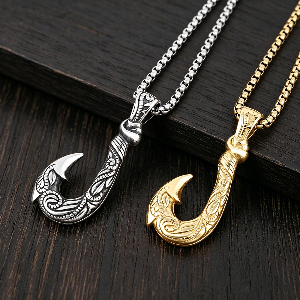 Maui Magic Fish Hook Necklace  - Battle Rope Anchor บทวิจารณ์และราคา