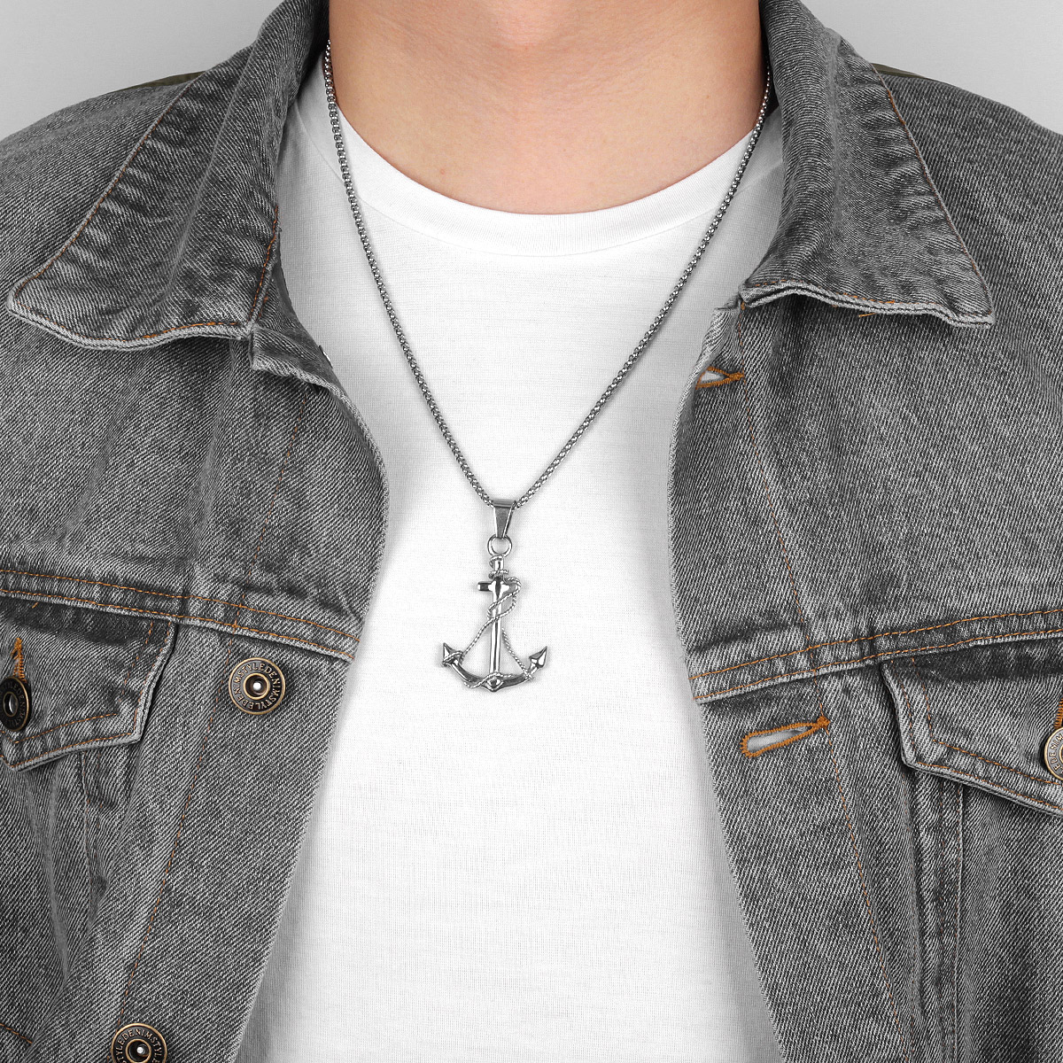 Golden Silver Color Anchor Men - Battle Rope Anchor บทวิจารณ์และราคา