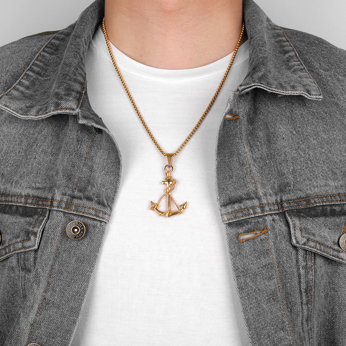 Golden Silver Color Anchor Men - Battle Rope Anchor บทวิจารณ์และราคา