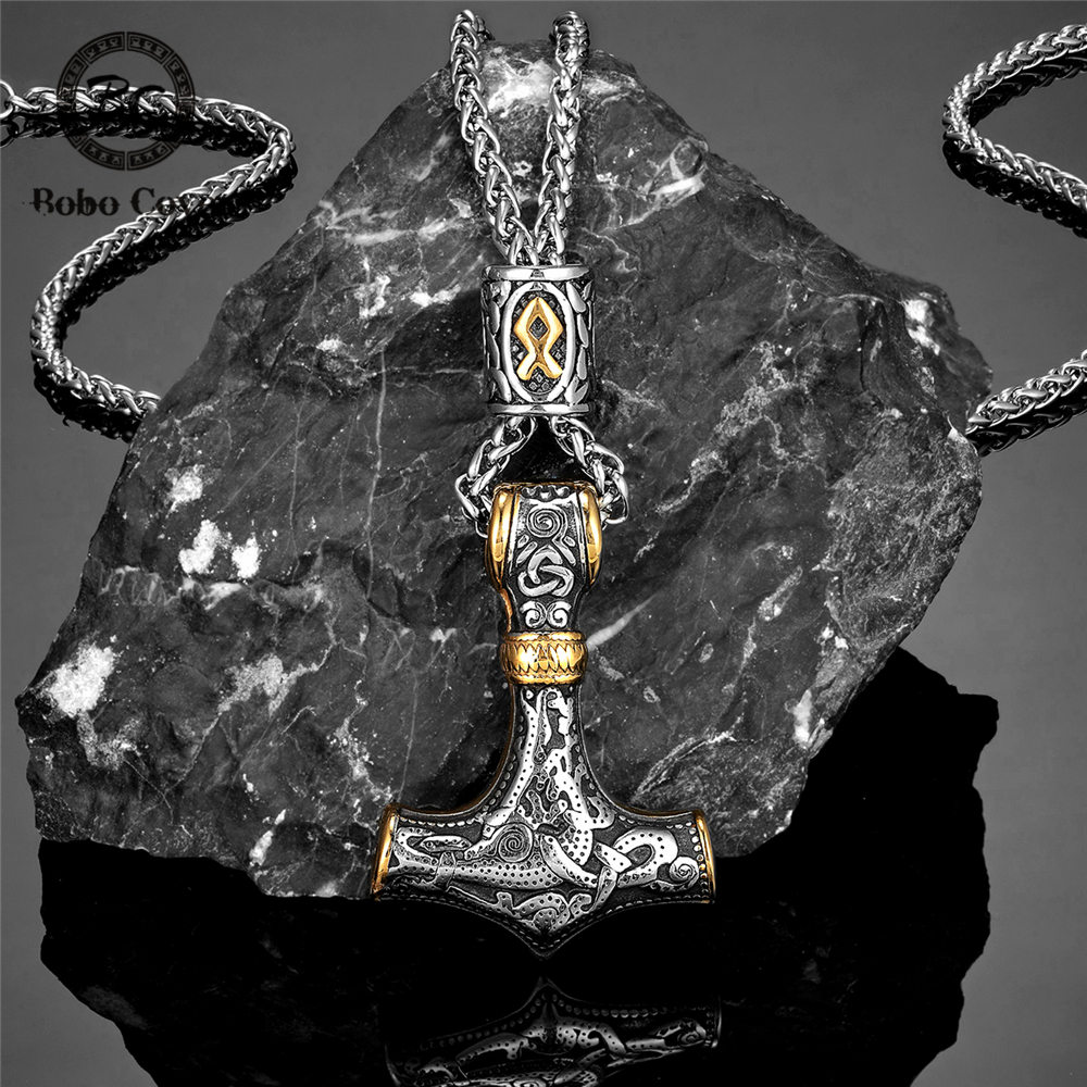 Gold Plated Norse Runes Beads  - Battle Rope Anchor บทวิจารณ์และราคา