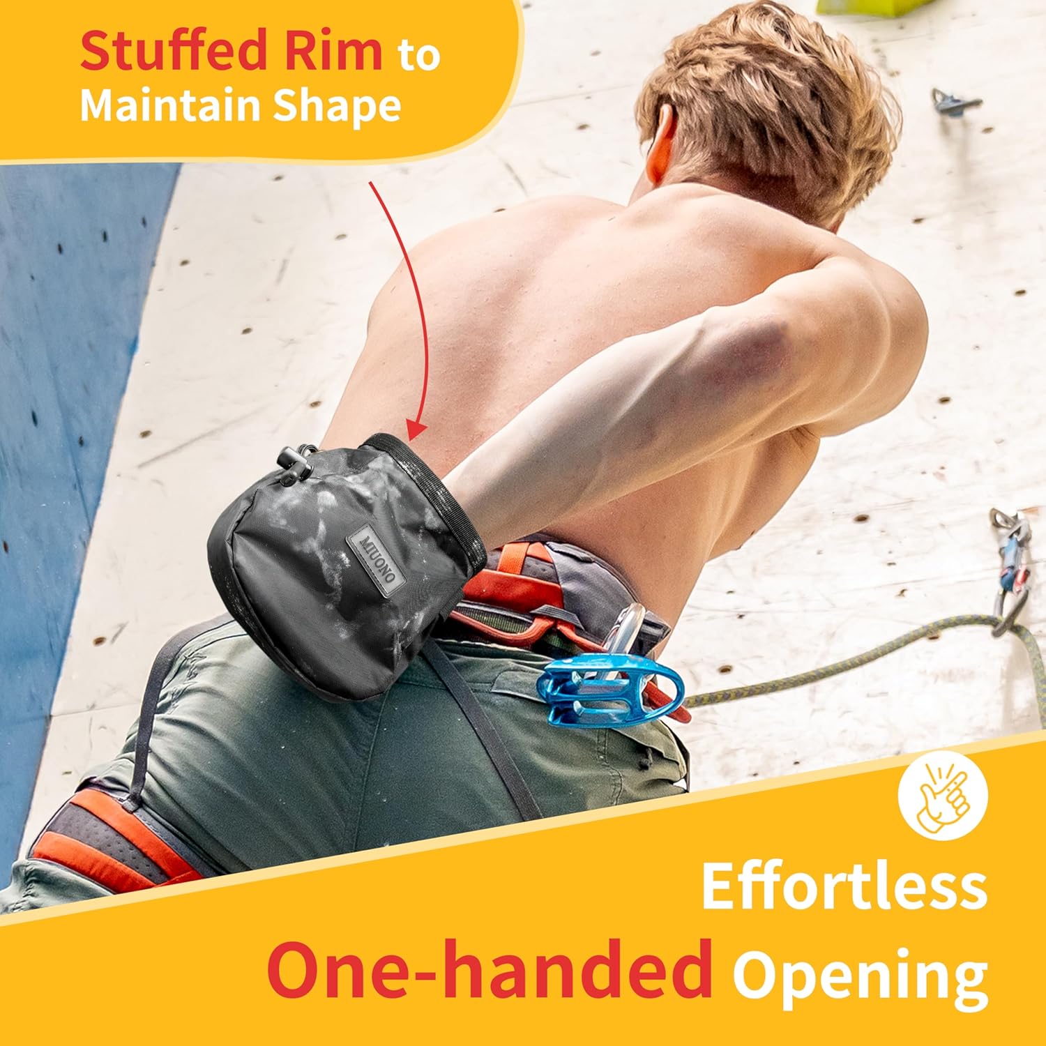 Chalk Bag for Rock Climbing, C - Crossfit Gym บทวิจารณ์และราคา