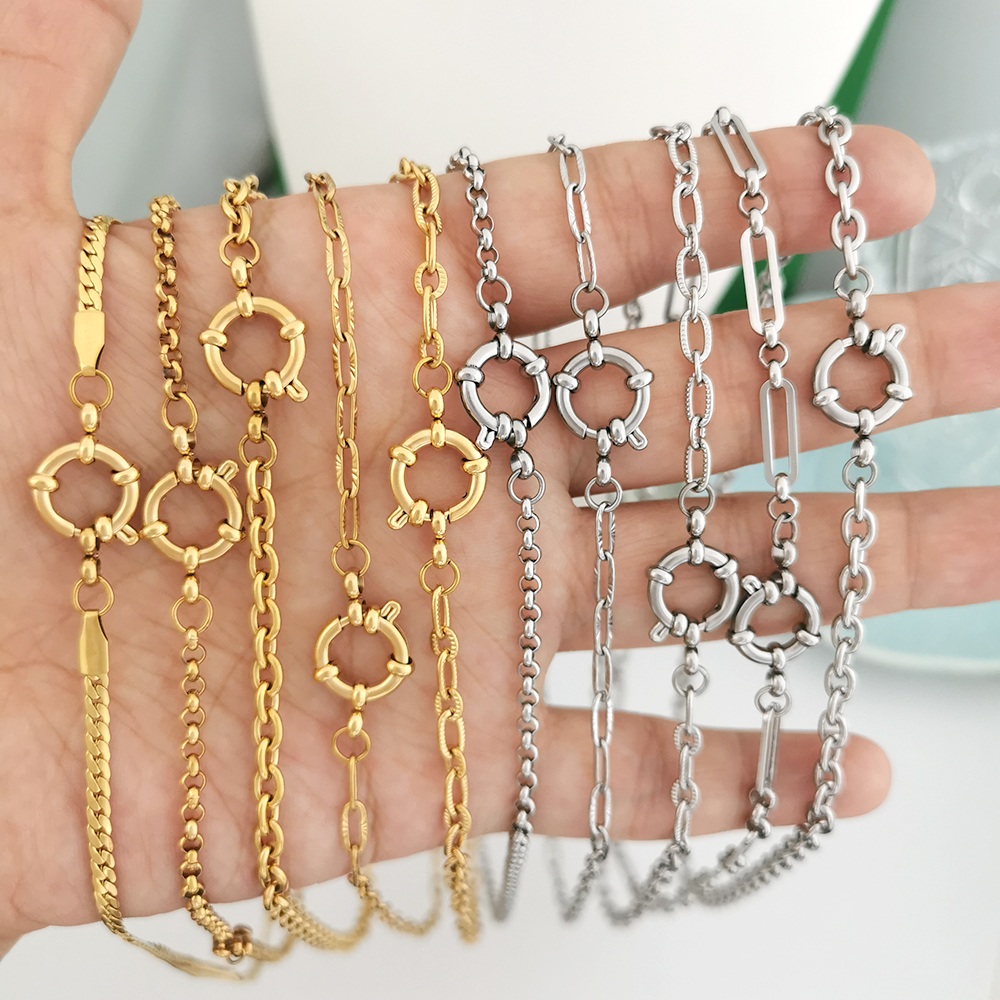 Spring Sailor Clasp Necklace W - Battle Rope Anchor บทวิจารณ์และราคา